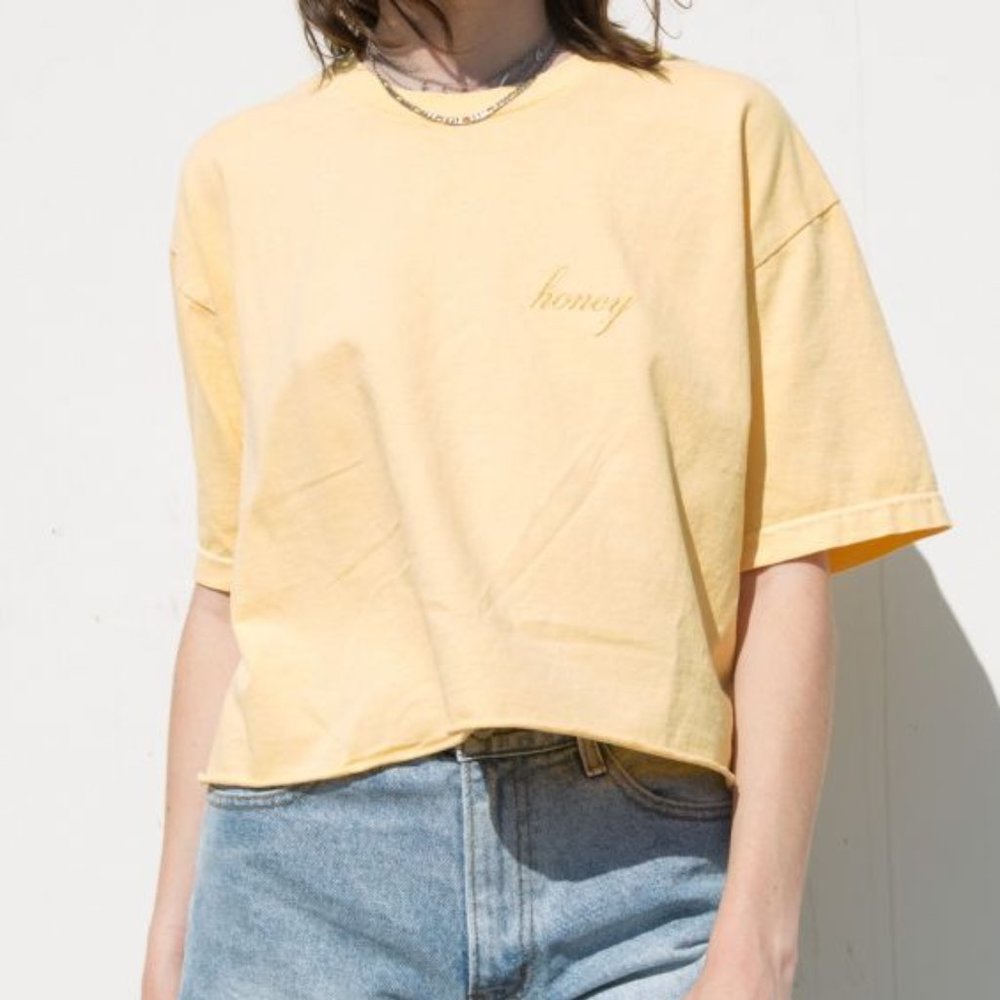 BRAND NEW Brandy Melville Aleena Honey t shirt